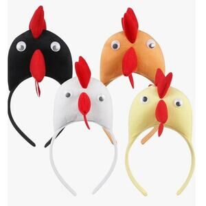 4pcs Chicken Headband - Funny Rooster Chicken Costume Accessories